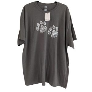 NWT LA Pop Art Meow Cat Paw Shirt, 2XL